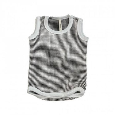 ★入荷済み★2025SS★MOUN TEN. マウンテン bicolor waffle tanktop(for baby) ecru x charcoal BT04-0102