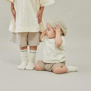 ★入荷済み★2025SS★MOUN TEN. マウンテン organic slub wide T(for baby) ecru BT01-0110