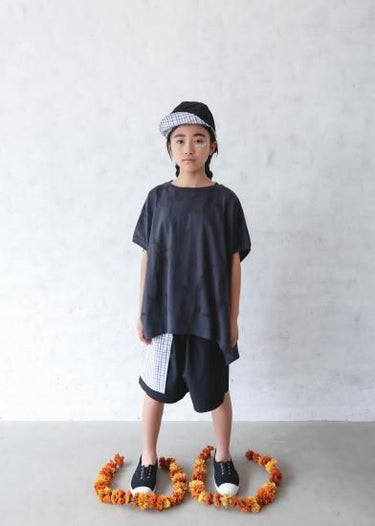 ★入荷済み★2025SS★michirico ミチリコ My dear Mexico BigT チャコール MR25SS-13(kids /adult)