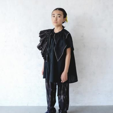 ★入荷済み★2025SS★michirico ミチリコ My dear Mexico TEX pants ブラック MR25SS-16(kids)