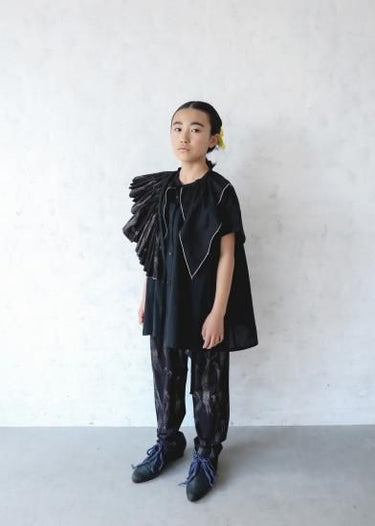 ★入荷済み★2025SS★michirico ミチリコ My dear Mexico TEX pants ブラック MR25SS-16(kids)