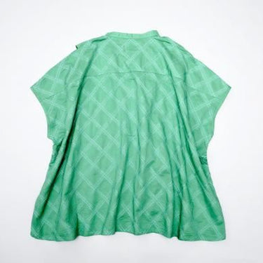 ★入荷済み★2025SS★michirico ミチリコ Embroidery pattern shirts コバルトグリーン MR25SS-22(adult)