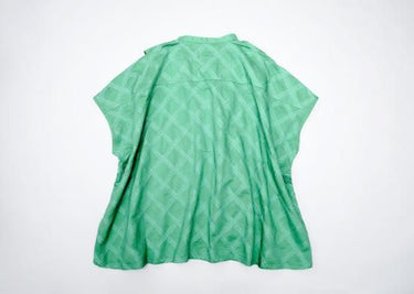 ★入荷済み★2025SS★michirico ミチリコ Embroidery pattern shirts コバルトグリーン MR25SS-22(adult)