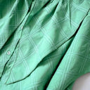 ★入荷済み★2025SS★michirico ミチリコ Embroidery pattern shirts コバルトグリーン MR25SS-22(adult)
