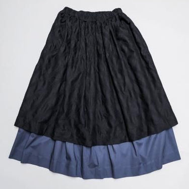 ★2025SS★michirico ミチリコ Embroidery pattern layered skirts ブラック MR25SS-23(adult)