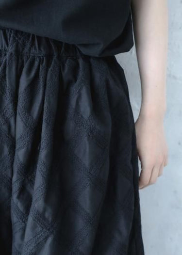 ★2025SS★michirico ミチリコ Embroidery pattern layered skirts ブラック MR25SS-23(adult)