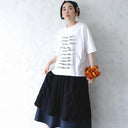 ★2025SS★michirico ミチリコ Embroidery pattern layered skirts ブラック MR25SS-23(adult)