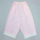 ★入荷済み★2025SS★michirico ミチリコ Hem lace wide sarouel stripe&plaid pants ペールピンク MR25SS-26(kids/adult)