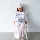 ★入荷済み★2025SS★michirico ミチリコ Hem lace wide sarouel stripe&plaid pants ペールピンク MR25SS-26(kids/adult)