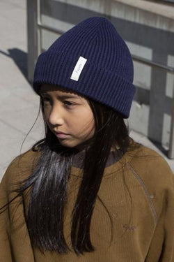 ★2024AW★Façade ファサード Ersta knitted beanie - Navy blue