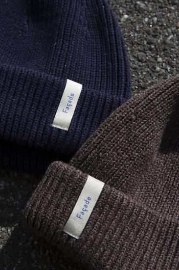 ★2024AW★Façade ファサード Ersta knitted beanie - Navy blue