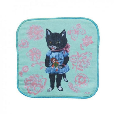 NathalieLete ナタリーレテ Nathalie Lete Gauze hand towel Black cat 510874