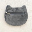 NathalieLete ナタリーレテ Nathalie Lete Embroidered cat face pouch Gray catフェイスポーチ 510882