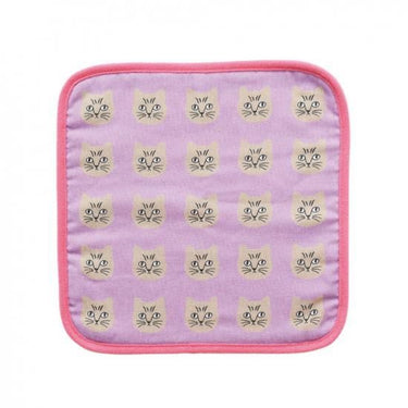 松尾ミユキ Matsuo Miyuki Piping hand towel cat Beige ハンドタオル 110771