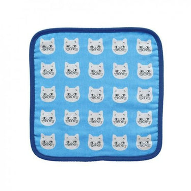 松尾ミユキ Matsuo Miyuki Piping hand towel cat Light Gray ハンドタオル 110772