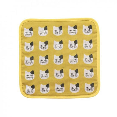 松尾ミユキ Matsuo Miyuki Piping hand towel cat Ivory ハンドタオル 110774