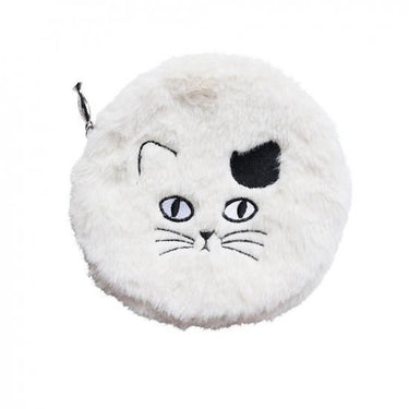 松尾ミユキ Matsuo Miyuki Fluffy Circular Pouch Cat-Ivory ファーポーチ 110853