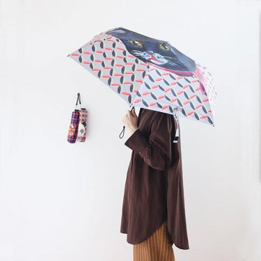 NathalieLete ナタリーレテ Nathalie Lete Folding umbrella Black cat 晴雨兼用 折りたたみ傘 510932