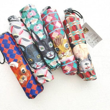 NathalieLete ナタリーレテ Nathalie Lete Folding umbrella Black cat 晴雨兼用 折りたたみ傘 510932