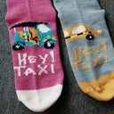 KIVISDOU キビスドウ Hey! TAXI クルーソックス ２Ｐ k40892