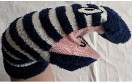 THE PARK SHOP ザ パークショップ ANIMAL PUPPET SOCKS blue snake TPS-725