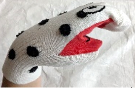 THE PARK SHOP ザ パークショップ ANIMAL PUPPET SOCKS white dog TPS-725