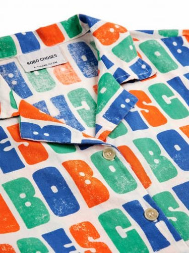 ★DROP2★2025SS★BOBOCHOSES ボボショーズ Multicolor Bobo Choses all over woven shirt B125AC128