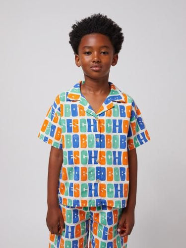 ★DROP2★2025SS★BOBOCHOSES ボボショーズ Multicolor Bobo Choses all over woven shirt B125AC128