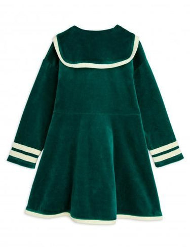 ★PRE 2025SS collection★mini rodini ミニロディーニ Sailor velour ls dress Green