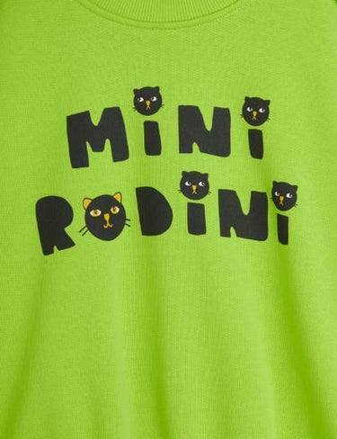 ★PRE 2025SS collection★mini rodini ミニロディーニ Mini Rodini cats sp sweatshirt Green