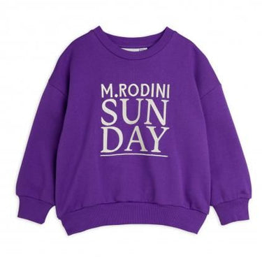 ★PRE 2025SS collection★mini rodini ミニロディーニ Sunday emb sweatshirt Purple