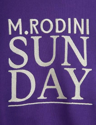 ★PRE 2025SS collection★mini rodini ミニロディーニ Sunday emb sweatshirt Purple
