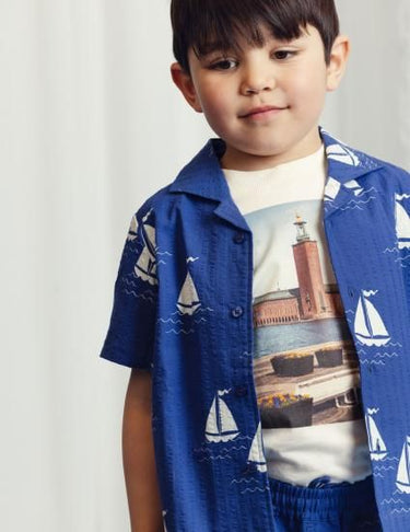 ★Chapter1★2025SS★mini rodini ミニロディーニ City hall ss tee Offwhite