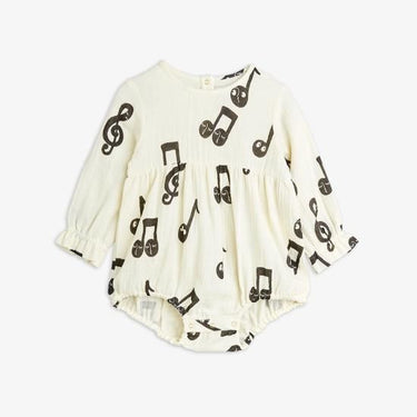 ★Chapter2★2025SS★mini rodini ミニロディーニ Note aop muslin body White