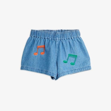★Chapter2★2025SS★mini rodini ミニロディーニ Note emb lightweight denim shorts Blue