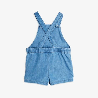 ★Chapter2★2025SS★mini rodini ミニロディーニ Note emb lightweight denim dungarees Blue