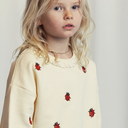 ★Chapter2★2025SS★mini rodini ミニロディーニ Ladybugs emb lace sweatshirt Offwhite
