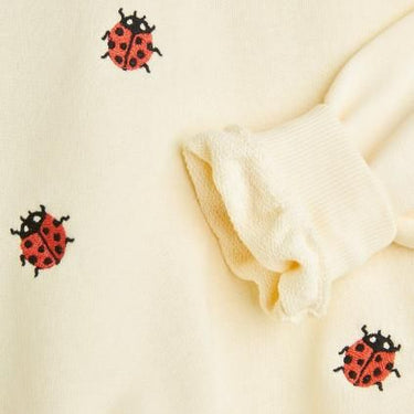 ★Chapter2★2025SS★mini rodini ミニロディーニ Ladybugs emb lace sweatshirt Offwhite