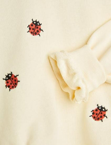 ★Chapter2★2025SS★mini rodini ミニロディーニ Ladybugs emb lace sweatshirt Offwhite