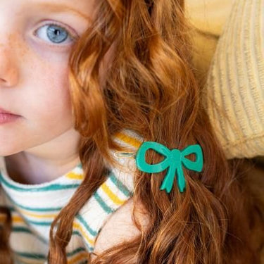 ★DROP1★2025SS★tinycottons タイニーコットンズ BOW BIG CLIP emerald SS25-432