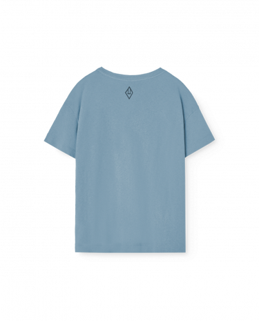 ★BASIC★The Animals Observatory ORION KID T-SHIRT Blue S25110_022_BG