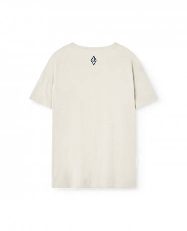 ★BASIC★The Animals Observatory ORION KID T-SHIRT White Mouth S25110_221_BG