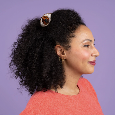 Coucou Suzette ククシュゼット Eye Hair Claw - Brown アイヘアクリップ ブラウン
