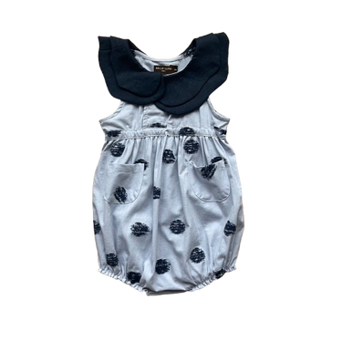 ★2025SS★Hello Lupo ハロールポ Nami Baby Tuta LINEN NAVY/BLUE CANDY