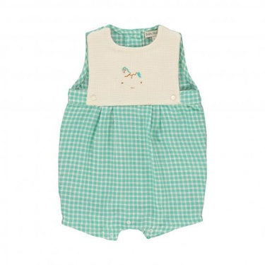 ★2025SS★Bebe Organic ベベオーガニック Leo Romper Mediterranean Check
