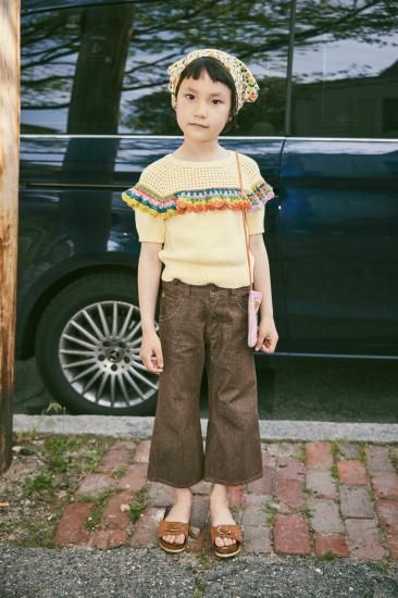 ★DROP1★2025SS★Misha & Puff ミーシャアンドパフ Crochet Joya Top Vintage Yellow K1020S25-773
