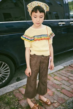 ★DROP1★2025SS★Misha & Puff ミーシャアンドパフ Crochet Joya Top Vintage Yellow K1020S25-773
