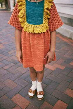 ★DROP1★2025SS★Misha & Puff ミーシャアンドパフ Crochet Joya Dress Gamberetto K1022S25-667