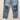 ★入荷済み★MARET マレ セルビッチデニムダメージクラフトロングパンツ BLUE M25P43