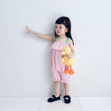 ★frankygrow BABY★frankygrow フランキーグロウ Frill All in One Dyed PINK-GREEN fgby24bb#16